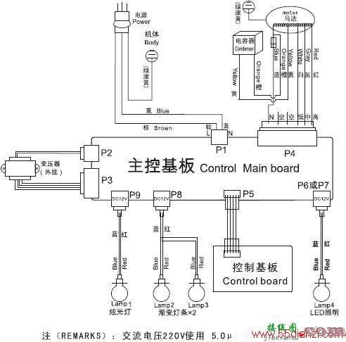 樱花SCR-3993S欧式吸油烟机电路图  第1张