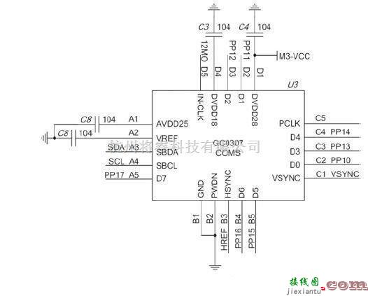 传感器电路中的ARM光学指纹识别系统模块电路图  第1张