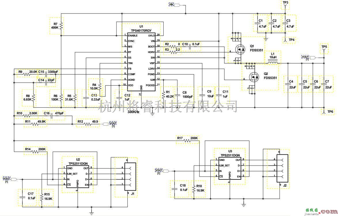 电源电路中的9-60V输入、5V/2.1A双端口智能USB充电器电路图  第2张