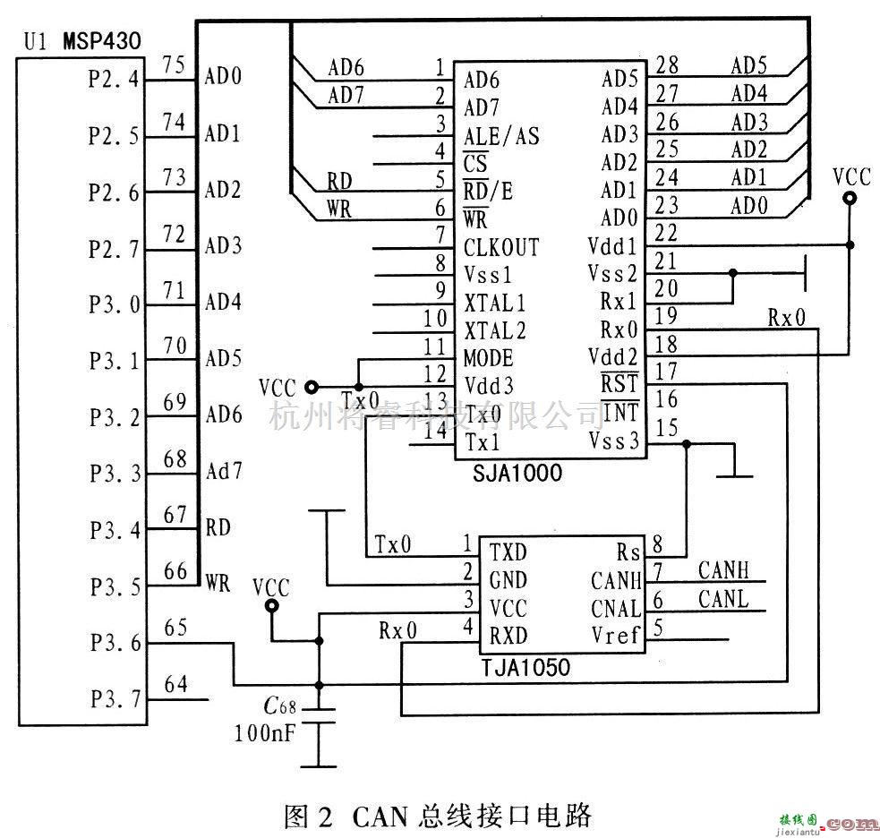 检测电路中的CAN总线和MSP430的CO(一氧化碳)红外检测系统设计  第5张