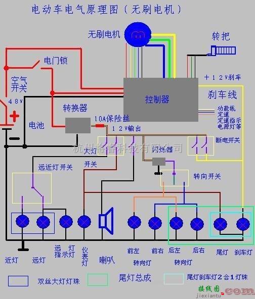 电机控制专区中的电动车电气原理图  第1张