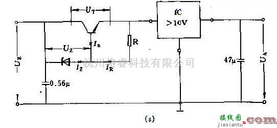 稳压电源中的较高工作电压的稳压电路图  第1张