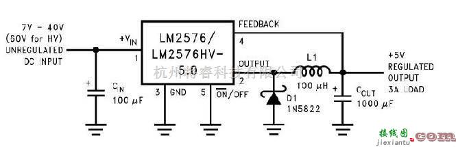 DC-DC中的大范围7～40V转5VDC-DC降压电路图  第1张