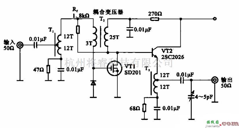 模拟电路中的采用负反馈式的宽带放大电路  第1张