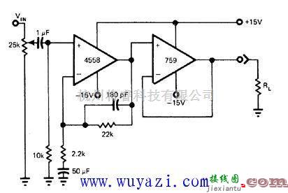 耳机放大中的双耳式耳机的运放电路图  第1张