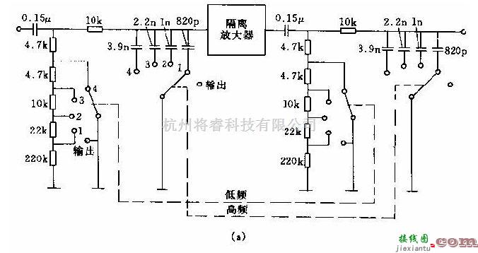 滤波器中的低频-高频滤波器原理电路图  第1张