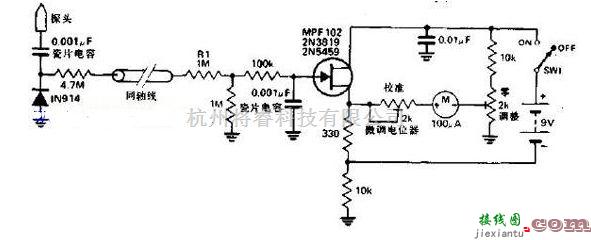 仪器仪表中的简易、可靠的齐纳管测试仪电路图  第1张