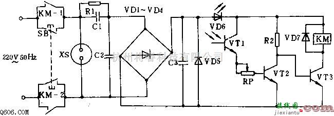 灯光控制中的一款光电遥控电源开关电路图  第1张