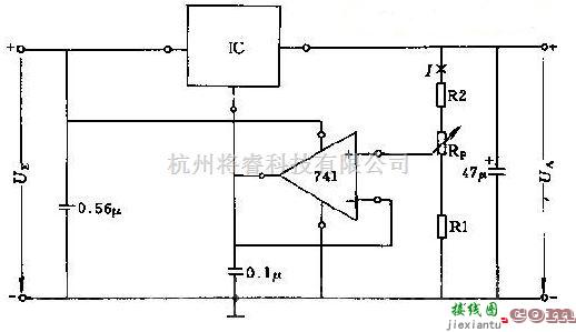 稳压电源中的可调的输出电压稳压电路图  第1张