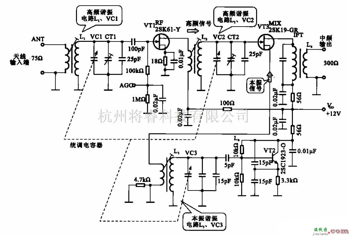 模拟电路中的FM收音机电路的调谐电路  第1张