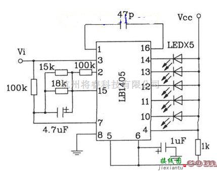 LED电路中的五位LED电平指示驱动集成电路  第1张