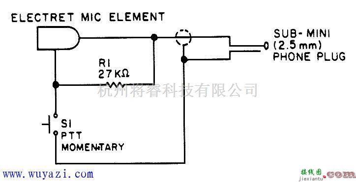 音频处理中的收发器外接麦克风电路图  第1张