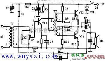 集成音频放大中的小功率音频信号放大器原理电路图  第1张