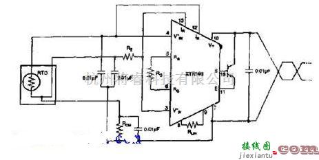 仪器仪表中的温度传感器变送原理电路图  第1张