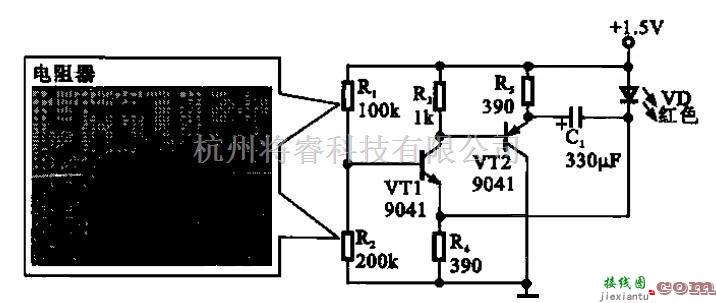 模拟电路中的由晶体管振荡器构成的闪光灯玩具电路  第1张