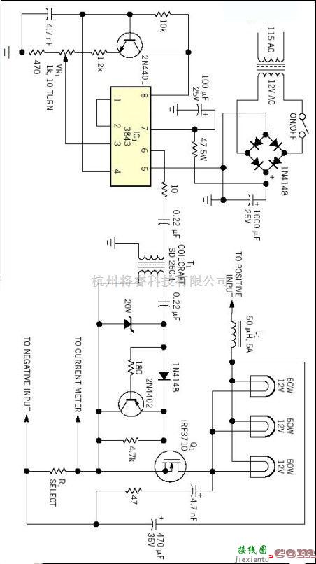 开关稳压电源中的220V/12V 150W开关电源电路图  第1张