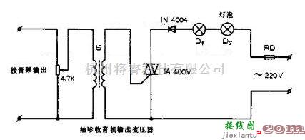 遥控电路中的音乐控制彩灯电路图  第1张