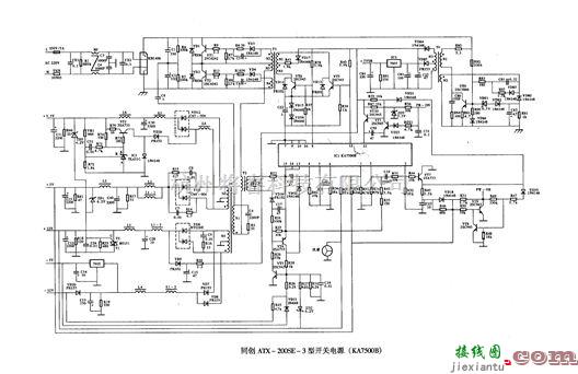 开关稳压电源中的一种ATX-200SE-3型开关电源电路图  第1张