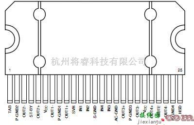 电子镇流器中的基于TDA7388 IC四声道系列功放电路图  第3张