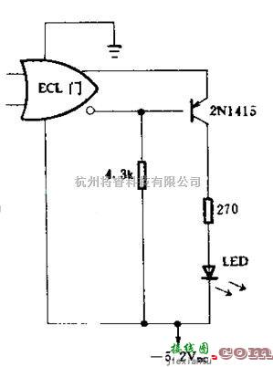 接口电路中的基于PNP 逻辑驱动LED的接口电路图  第1张