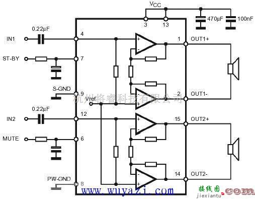 仪器仪表中的单稳式超声波接收器的原理电路图  第1张