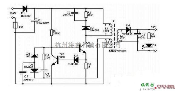 电源电路中的一种家用开关电源工作原理图  第1张