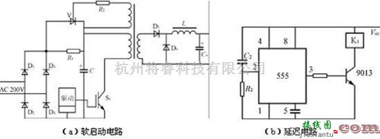 开关稳压电源中的直流开关电源的“软启动”电路图  第1张