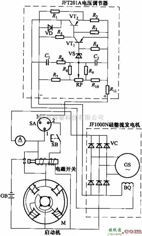 电机控制专区中的一款柴油发动机晶闸管调压电路图  第1张