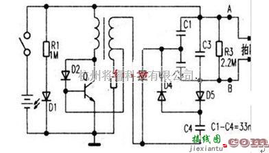 逆变电源中的一款电蚊拍电路图  第1张