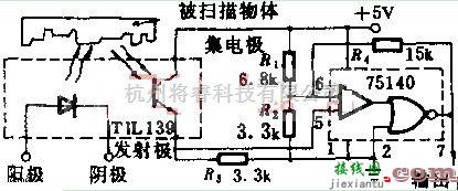 基础电路中的扫描器的光电隔离电路图  第1张