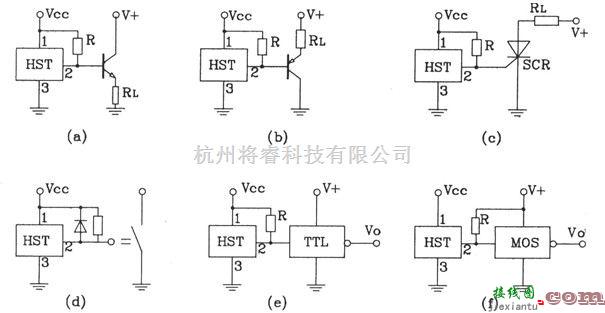 霍尔传感器中的6款常见的HST霍尔传感器接口电路  第1张