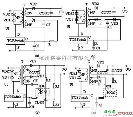 电源电路中的4类小功率通用的电压反馈电路图  第1张