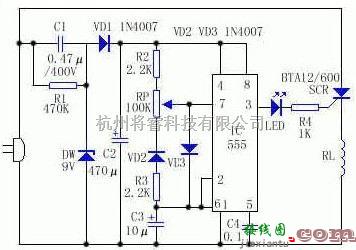 温控电路中的家用红外取暖器温控电路图  第1张