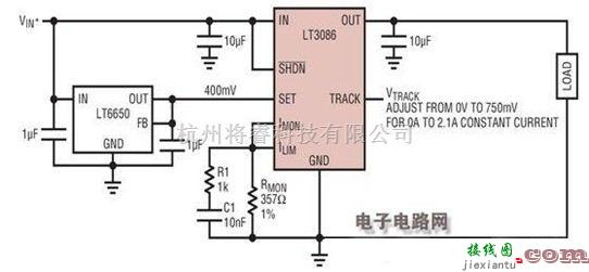 稳压电源中的LT3086的可调型压控电流源电路  第1张