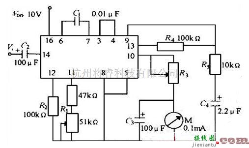 仪器仪表中的用于消除低频时表针抖动现象的频率计电路图  第1张