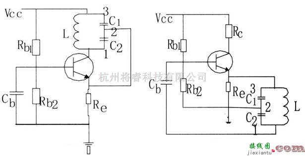 振荡电路中的两个电容三点式的振荡电路图  第1张