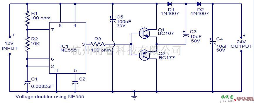 稳压电源中的一个非常简单的电压倍增电路框图  第1张