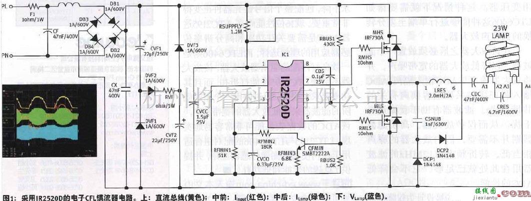 基础电路中的低成本的荧光灯镇流器电路图  第1张