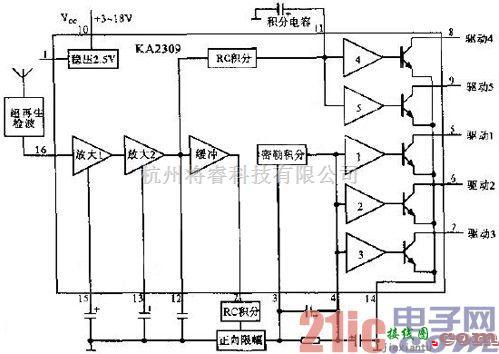 遥控接收中的七功能无线遥控接收电路图  第1张