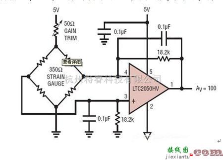 运算放大电路中的差分桥式放大器电路图  第1张