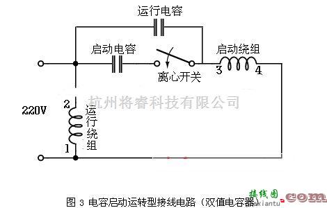 电机控制专区中的单相电机电容接线电路图  第3张