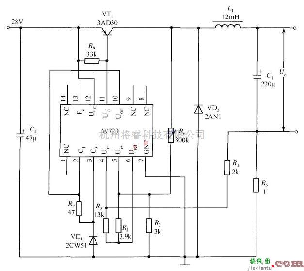 恒流源中的一款开关式恒流源应用电路图  第1张