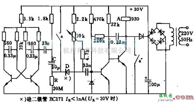 继电器控制中的延迟吸合继电器开关控制电路图  第1张