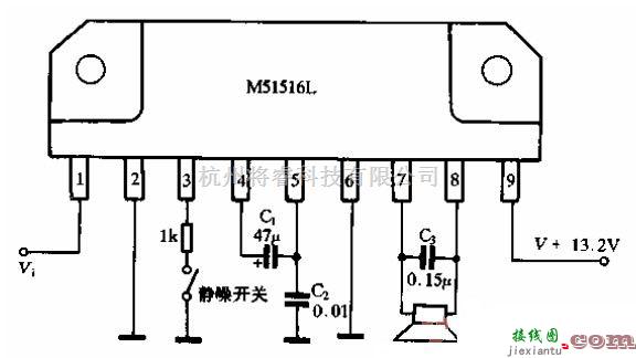 分立元件放大中的简单的BTL功放专用电路  第1张