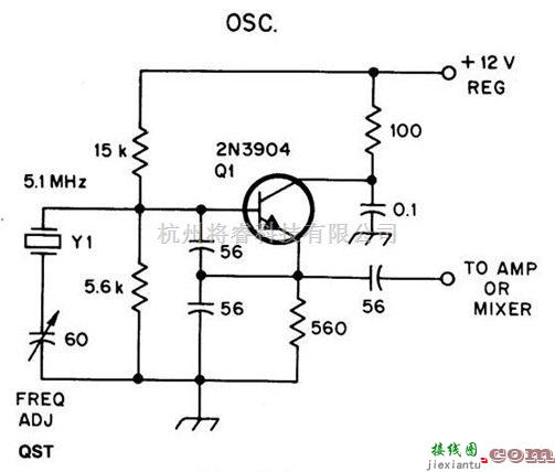 振荡电路中的一款晶控本机振荡器电路图  第1张