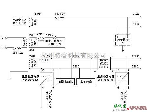 电源电路中的XK714A数控铣床电源控制线电路图  第1张