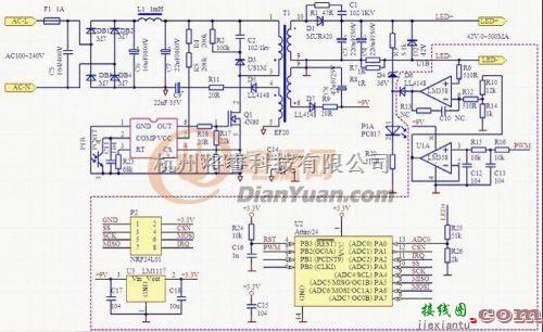 电源电路中的一种实现LED模拟调光电源的电路  第1张