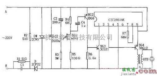 电源电路中的电饭煲饭熟报知器电路图  第1张