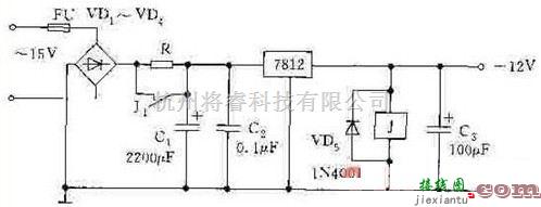 继电器控制中的一款由继电器构成的启动电路图  第1张