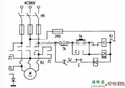 电机控制专区中的一款电动机能耗制动电路图  第1张